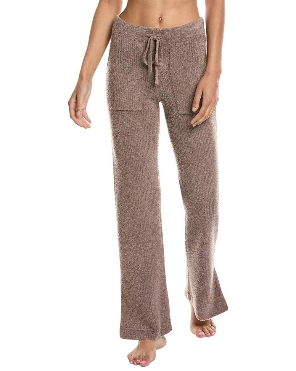 Barefoot Dreams CozyChic Lite Wide Leg Pants Womens M Brown A010835